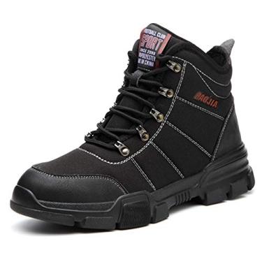 Imagem de Botas SafeByAlex Steel Toe Trabalho Moda Tênis Estilo para Homens e Mulheres, 211 - Preto, 8 Women/6 Men