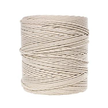 Imagem de Corda 100% algodão natural branco torcido – Artesanato, Decorações – 3/16, 7/32, 1/4, 5/16, 3/8, 5/8, 3/4, 1, 1 1/4, 1 1/2 polegadas de diâmetro – 10, 25, 50, 100, 300 pés de comprimento, 7/32in X 100ft