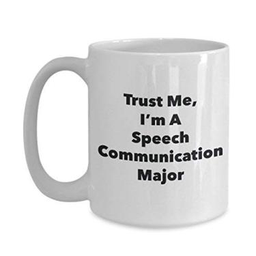 Imagem de Caneca Trust Me, I'm A Speech Communication Major - Caneca de café divertida - Lindas ideias de presentes de formatura para amigos e colegas de classe