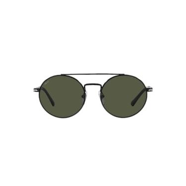 Imagem de Persol Óculos de sol feminino redondo Po2496s, Black Demi Shiny/Green