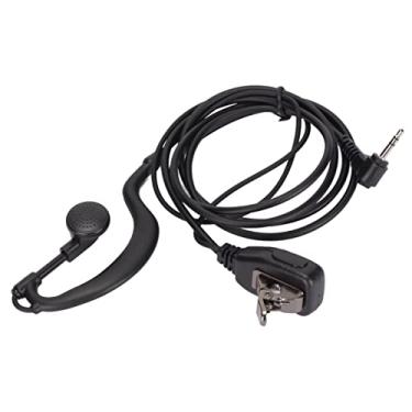 Imagem de Fone de ouvido de rádio de 2 vias, plugue preto de 2,5 mm, fone de ouvido walkie talkie, clipe giratório profissional para T80 para Motorola para T60