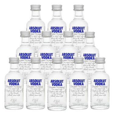 Imagem de Mini Vodka Absolut, Kit 12 Unidades, 50ml