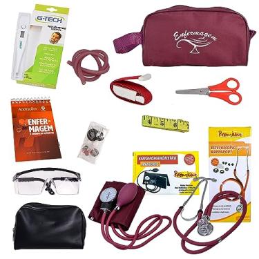 Imagem de Kit Material De Bolso Para Enfermagem Completo - Premium (Vinho)