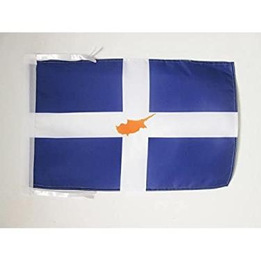 Imagem de Bandeira de cipriotas gregas AZ bandeira 45,72 cm x 30,48 cm - bandeiras pequenas gregas cipriota 30 cm x 45 cm - banner 45,72 cm x 30,48 cm