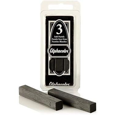 Imagem de Quartet Pastéis macios Alphacolor, carvão, 3 pastéis por pacote (105C)