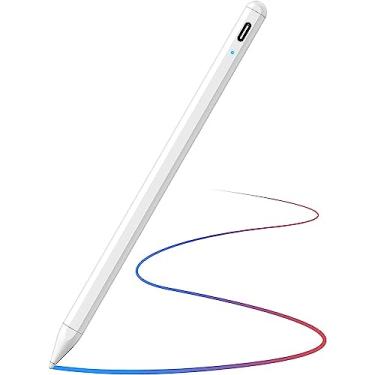 Imagem de Caneta Stylus para iPad com rejeição de palma, lápis ativo compatível com Apple iPad Pro (2018-2021), iPad Air 3ª/4ª geração, iPad 6/7/8/9ª geração, iPad Mini 5ª geração para escrita e desenho precisos