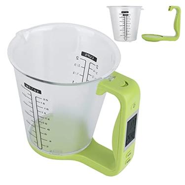 Imagem de OKJHFD Copo De Medição Balança De Cozinha Balança De Ferramenta Eletrônica De Copo Digital, Balança De Copo De Medição Automática Removível Com Precisão De 1000g Com Display LCD De Temperatura E Peso