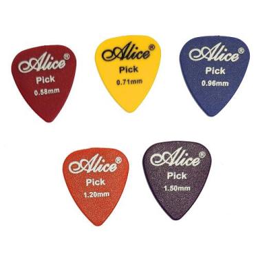 Imagem de Kit 10 Palhetas Alice Para Guitarra, Violão, Ukulele, Cavaco E Baixo C