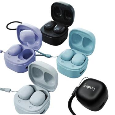 Imagem de Fone de ouvido sem fio estiloso e minimalista 4h de música 15M distância