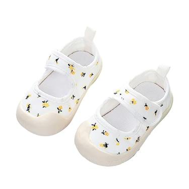 Imagem de Sapatos infantis de lona para bebês meninos e meninas, estampa floral, respirável, macio, leve, sandálias infantis modernas para festa, C, 4 Infant