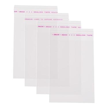 Imagem de Saquinho Adesivado Plástico Transparente sem Furo Saco Bopp (Kit com 1.000 Unidades) (5x12+3cm)