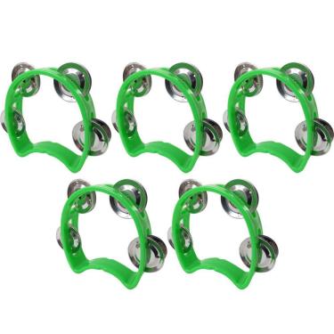 Imagem de Kit 5 Pandeiros Meia Lua Infantil Verde New York