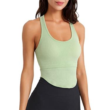 Imagem de Camiseta feminina costas nadador com estampa gráfica plus size sem mangas linda camiseta de verão blusa boho colete de festa, Verde, G
