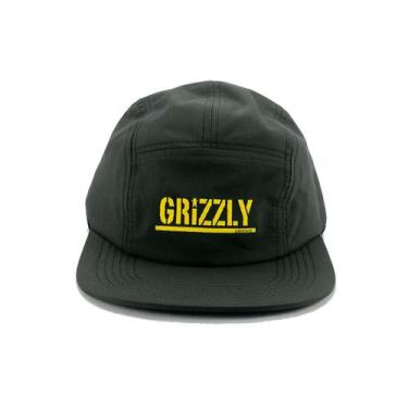 Imagem de Boné Grizzly Aba Reta Stamp Camper Hat Cinza