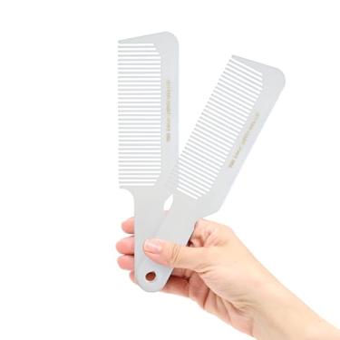 Imagem de Allegro Combs 9001 Pentes de cabelo para tosquiadeira de topo plano, pentes desbotados, corte de barbeiro, pente de cabelo liso, cabeleireiro, flexível, para mulheres e homens, xampu EUA 2 unidades