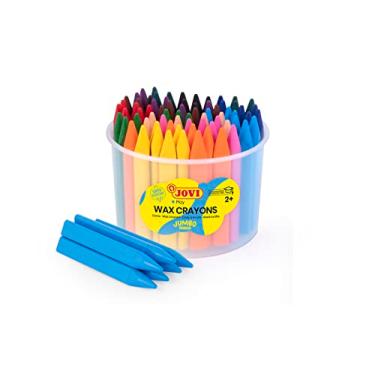 Imagem de Jovi Triwax Triangular Crayons; Classroom Pack of 72 (6 Each of 12 Colors) Plus 2 sharpeners
