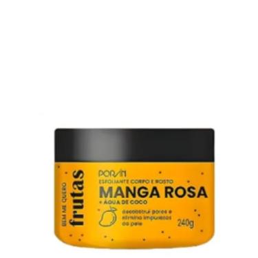 Imagem de Esfoliante Corporal Facial Poran Manga Rosa 240g - Esfoliação Alta, Pele Macia e Renovada - PR220