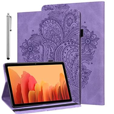 Imagem de ALILANG Capa para Lenovo Tab M11 27.9 cm 2024 (TB330FU /TB330XU) com Stylus, vários ângulos de visualização, suporte de couro PU, capa flip para tablet Lenovo Tab M11 - roxa