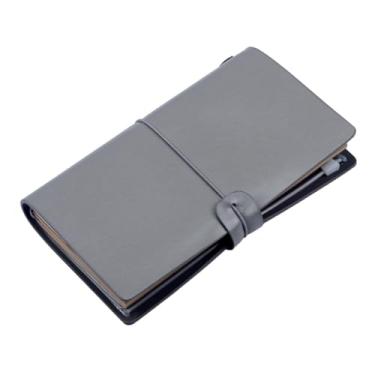 Imagem de Joucien Caderno A6 Negócios Criativo Folha Solta Caderno Retro Mão Ledger-Cinza Claro - 20 cm * 12 cm