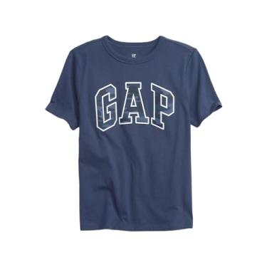 Imagem de GAP Camiseta de manga curta com logotipo para meninos, Sombra azul, PP