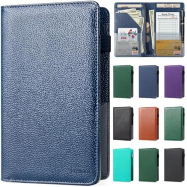 Imagem de EcoVision Server Books garçonete – couro com bolso com zíper, organizador de restaurante – suporte para livro de cheques de convidados, bolso para dinheiro – serve para avental de servidor