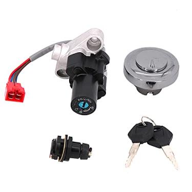 Imagem de YIHETOP Ignition Switch Fuel Cap Seat Lock Keys 4TR-82021-00 4TR-82501-00 4TR-82501-01 for Yamaha V-Star XVS650 XVS1100 XVS400 XVS125 XVS250 Drag Star/V-Star 650 1100 1998-2017