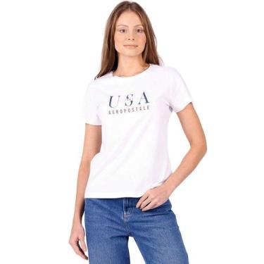 Imagem de Camiseta Aeropostale Silkada Branca Feminina