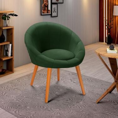 Imagem de Poltrona Decorativa Nara Mesa Jantar Maquiagem Escritório-Verde-escuro