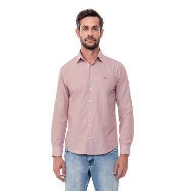 Imagem de Camisa Slim Fit Hangar 33 Fio Egipcio Vermelho Brasa Tam. M-Masculino