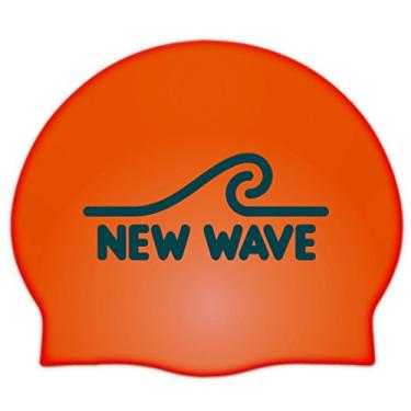 Imagem de (Orange) - New Wave Swim Buoy Silicone Swim Cap