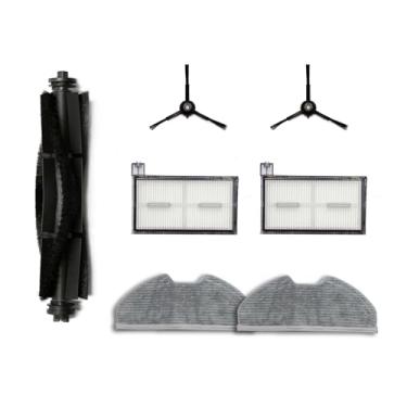 Imagem de Peças de reposição para aspirador de pó para robô Eufy X8 Pro Series, adequadas para aspirador de pó robô Eufy Clean X8 Pro (rolo de escova de 7 peças, varredura lateral, filtro Hepa, almofada de