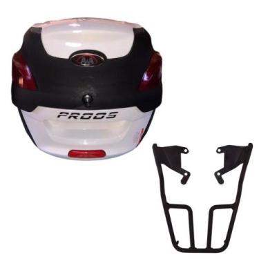 Imagem de Baú 41 litros Branco com Bagageiro para CG TITAN 160 2016 em diante - 