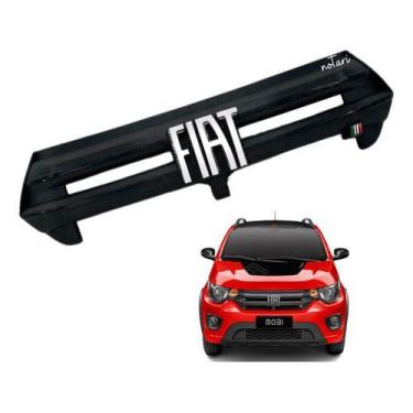 Imagem de Grade Radiador Mobi 2020 2021 2022 Completa Emblema Bandeira - Fiat