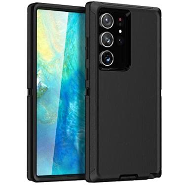 Imagem de MXX Capa compatível com Samsung Galaxy S23 Ultra, capa protetora superprotetora de 3 camadas, resistente e resistente, à prova de choque e poeira, feita para Galaxy S23 Ultra 6,8 polegadas preta