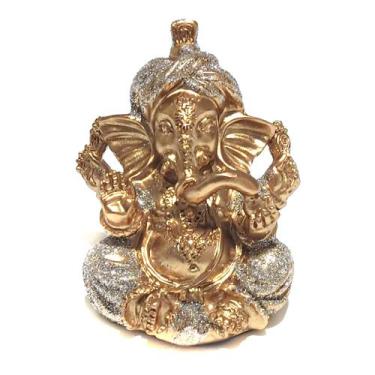 Imagem de Ganesha Hindu Deus Sorte Prosperidade Sabedoria Resina Estat - 119 Dou