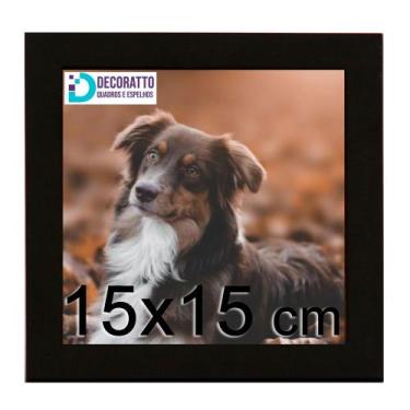 Imagem de Porta Retrato C/vidro 15x15 Moldura Preta Para fotos e decorações. - D