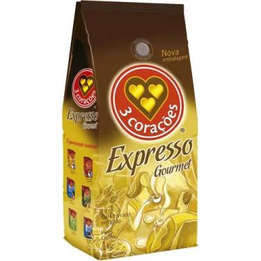 Imagem de Café Torrado em Grãos Três Corações Expresso Gourmet 1 Kg - 3 Corações