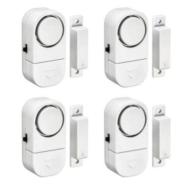 Imagem de Kit 04 Alarme Sonoro Invasão Residencial Porta Janela Portão - Kadê