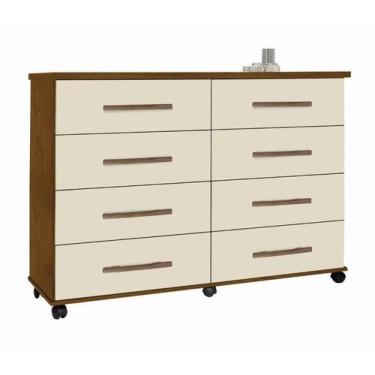 Imagem de Cômoda Organizadora APOK jad Grande com 08 Gavetas Retrô Pés em ABS Co