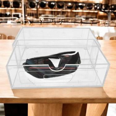 Imagem de Caixa Porta Óculos Acrílico Gaveta Display Bancada Case Estojo Grau So