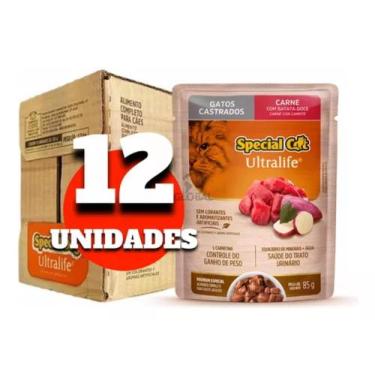 Imagem de Special Cat Castrado Carne Ao Molho Sachê 85g Caixa C/ 12un