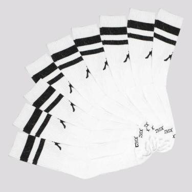 Imagem de Kit Meia Kappa 9 Pares Sport Cano Alto Branca, Único