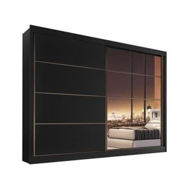 Imagem de Guarda-roupa Casal com Espelho 2 Portas de Correr Made Marcs Moscou, P