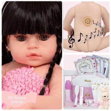 Imagem de Bebe Reborn Realista Menina Coelhinha Morena Fala 30 Frases - Cegonha 
