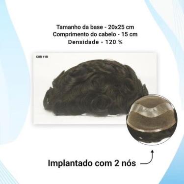 Imagem de Protese Capilar Hibrida Masculina Hollywood (20X25) - Cherey