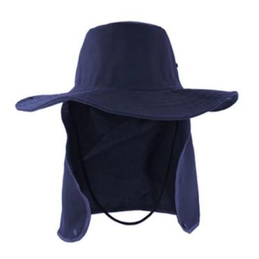 Imagem de Chapéu Pescador Árabe Com Protetor de Nuca - SegTotal, Azul marinho
