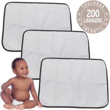 Imagem de 3 pcs Trocadores Portáteis 70x50 Bebê Absorvente Acolchoado Multiuso -