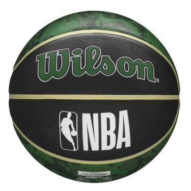 Imagem de Bola De Basquete Nba Team Tiedye Milwaukee Bucks Wilson, Verde