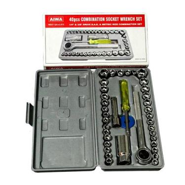 Imagem de Jogo Soquete Sextavado 40 Peças - AIWA