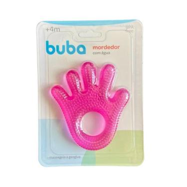 Imagem de Mordedor de Bebê com água resfria Mordedor Mãozinha Buba, Rosa